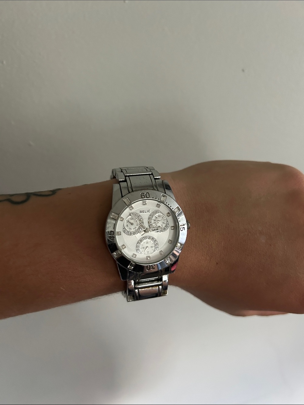 Relic Silver-Tone Women’s Multifunction Bracelet Watch